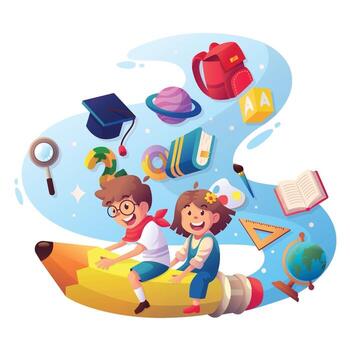 education-children-concept-design-free-vector